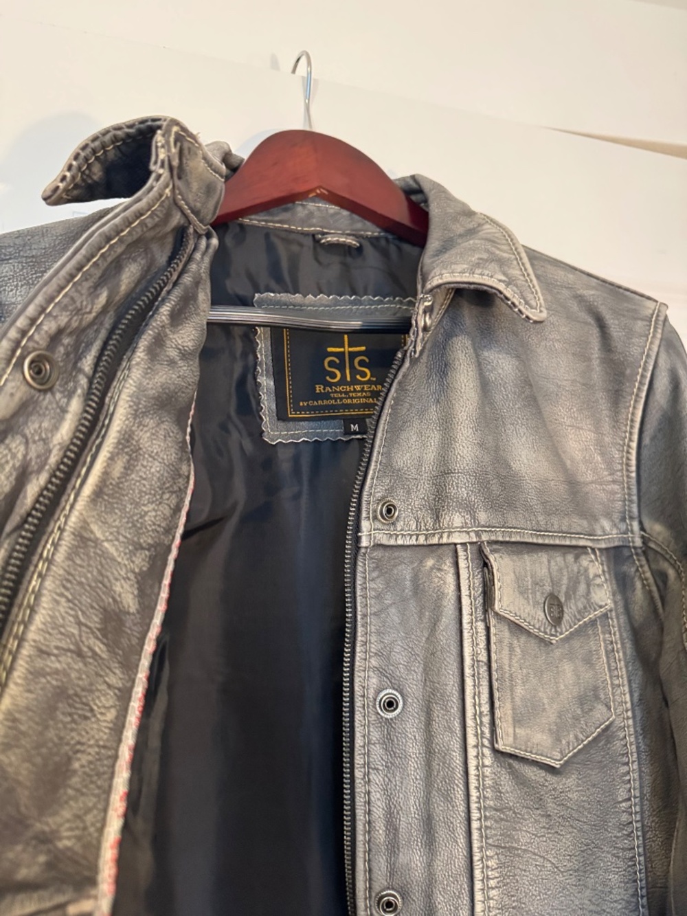 STS grey leather jacket - Picture 6 of 6